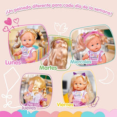 Papusa bebelus Nenuco hairstyles NFNA7000