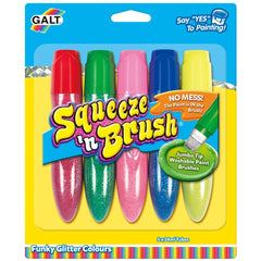 Set 5 culori Galt cu sclipici - Squeeze'n Brush