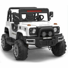 Masinuta Electrica Jeep Defpower cu 2 Locuri, Telecomanda si Functie MP3,Alb