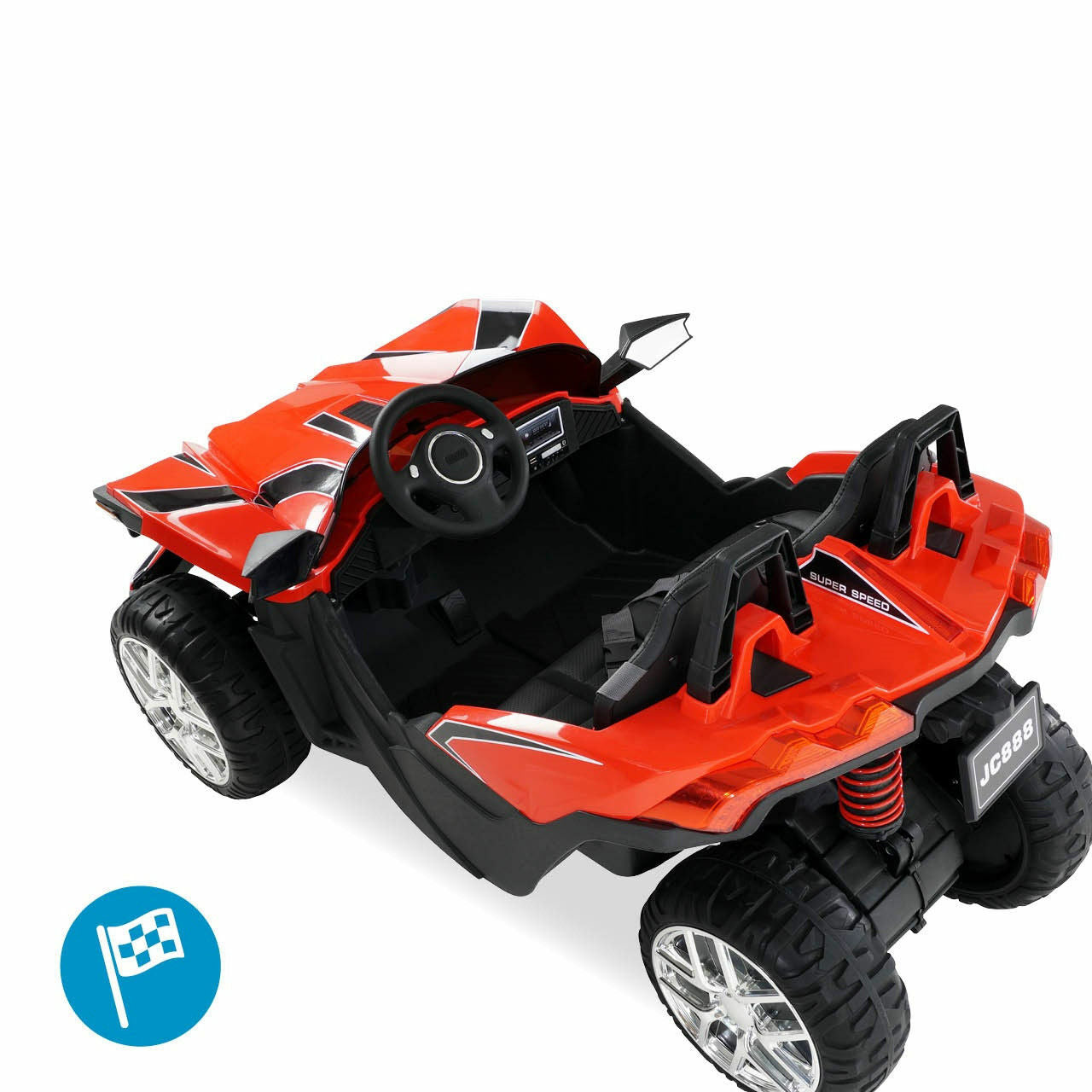 Masinuta Electrica,GT Super Speed JC888, 4 x4,2 locuri,Rosu