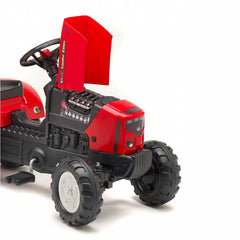 Tractor Falk pentru copii, cu pedale si remorca, Rosu