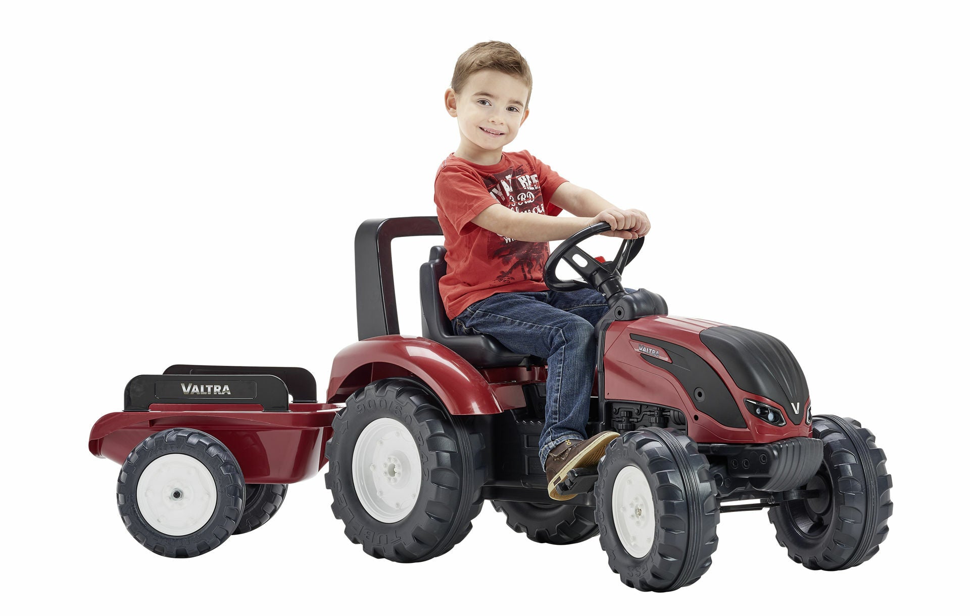 Tractor Falk Valtra rosu
