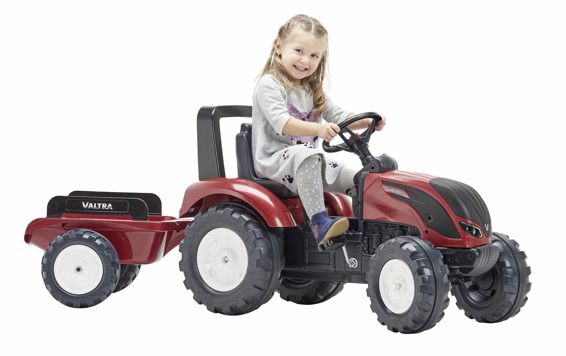 Tractor Falk Valtra rosu