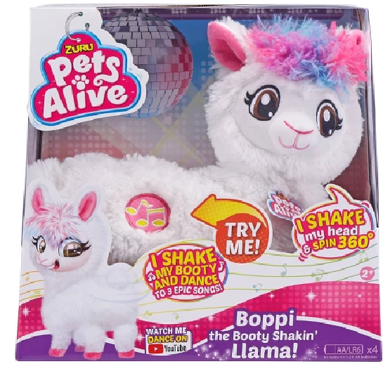 Jucarie interactiva de plus Zuru Pets Alive - Lama dansatoare