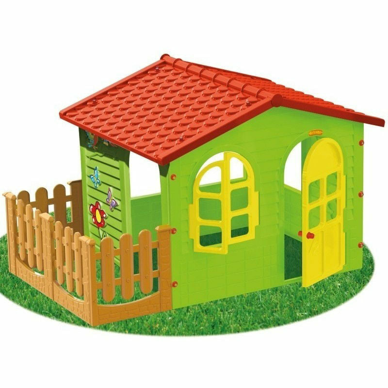 Casuta de joaca de exterior pentru copii MochToys Garden House mare cu gardut 10498