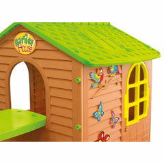 Casuta de joaca de exterior pentru copii MochToys Garden House cu masuta 11045