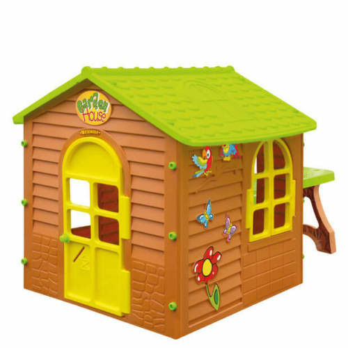 Casuta de joaca de exterior pentru copii MochToys Garden House cu masuta 11045