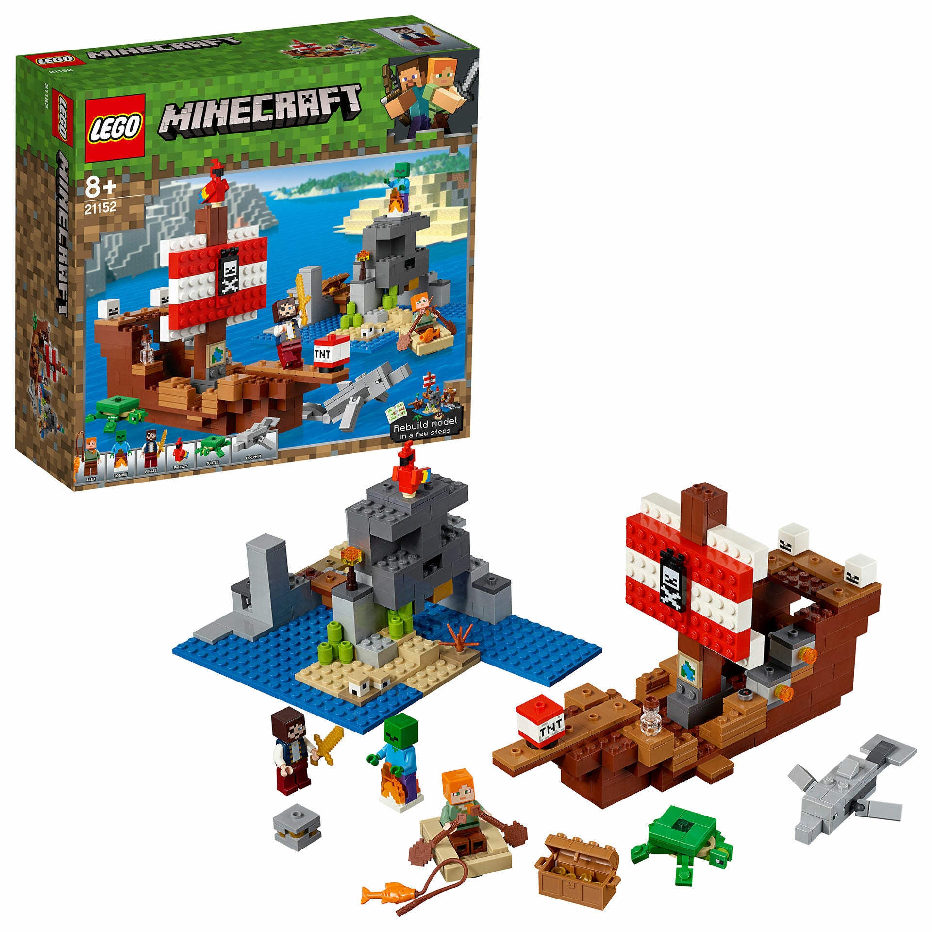 LEGO Minecraft - Aventura corabiei de pirati 21152