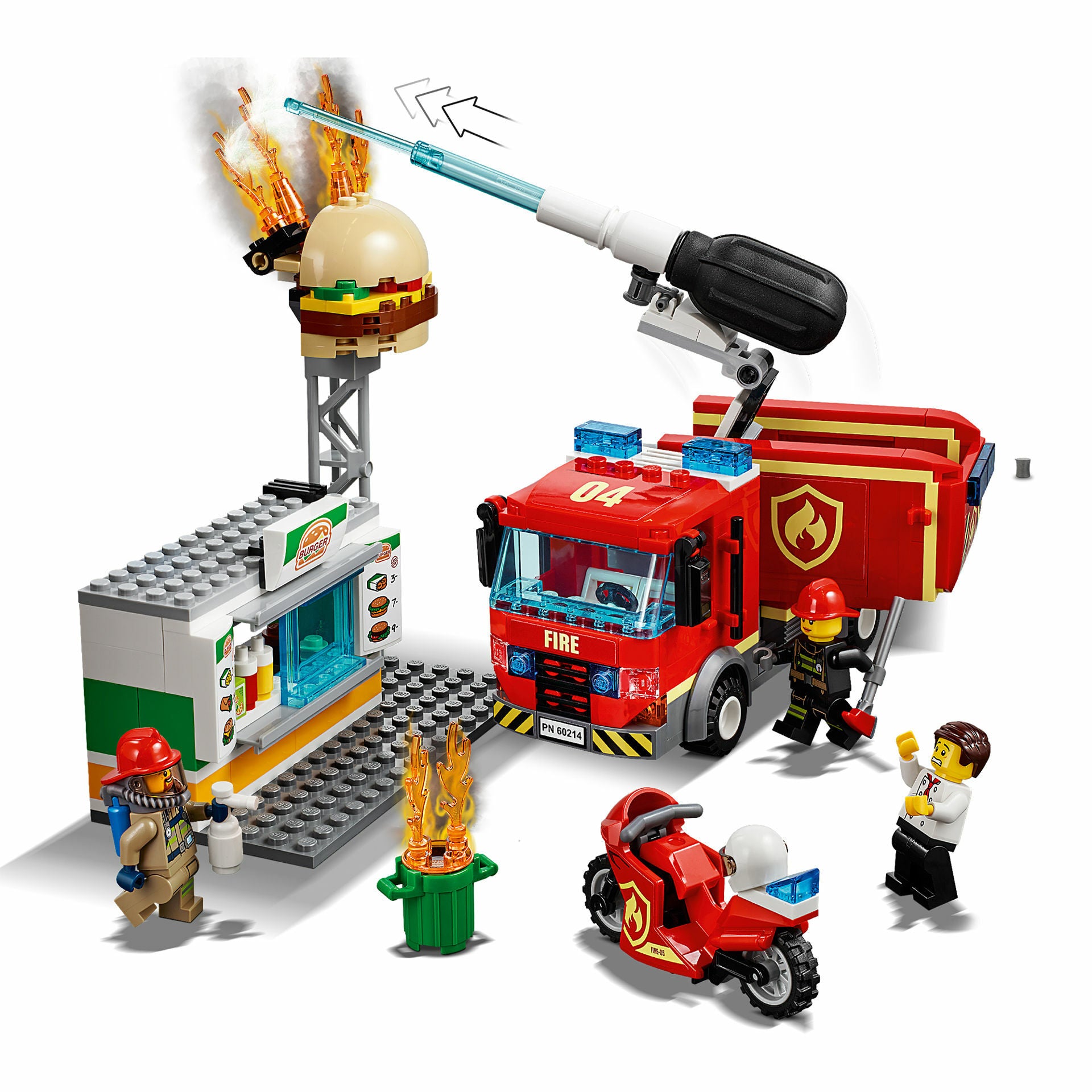 LEGO City Fire - Stingerea incendiului de la Burger Bar 60214