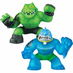 Set Character Doua Figurine Heroes of Goo Jit Zu Thrash si Rock Jaw