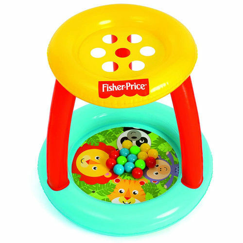 Centru BestWay de Joaca Gonflabil Fisher Price cu 15 Bile si Parasolar