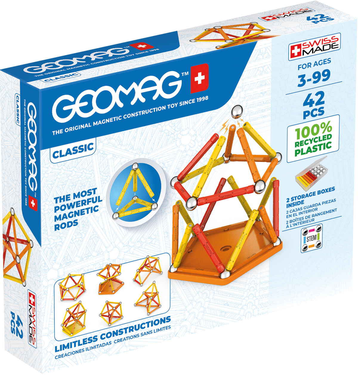 Geomag set magnetic 42 piese Green line  271