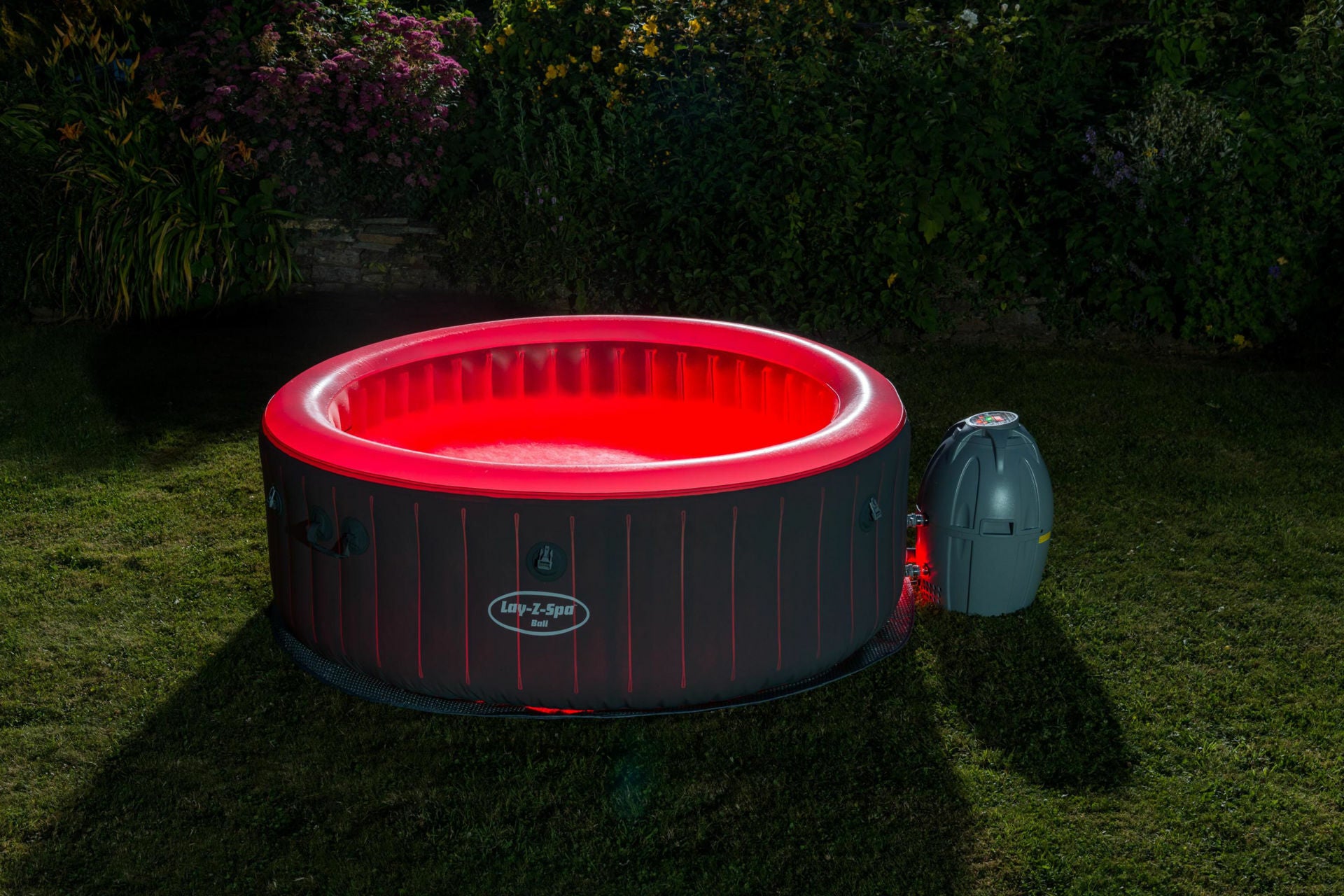 Mini piscina, Lay Z Spa, Bali, Bestway, 180*66 cm, cu iluminare si hidromasaj, 54183