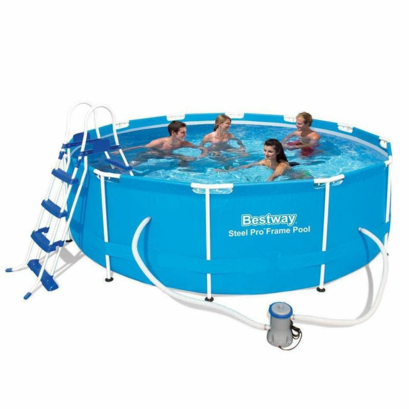 Piscina Bestway® 56418, dimensiune 3.66x1.00 m, pompa, filtru, scara incluse