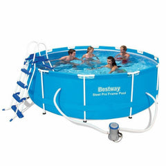 Piscina Bestway® 56418, dimensiune 3.66x1.00 m, pompa, filtru, scara incluse