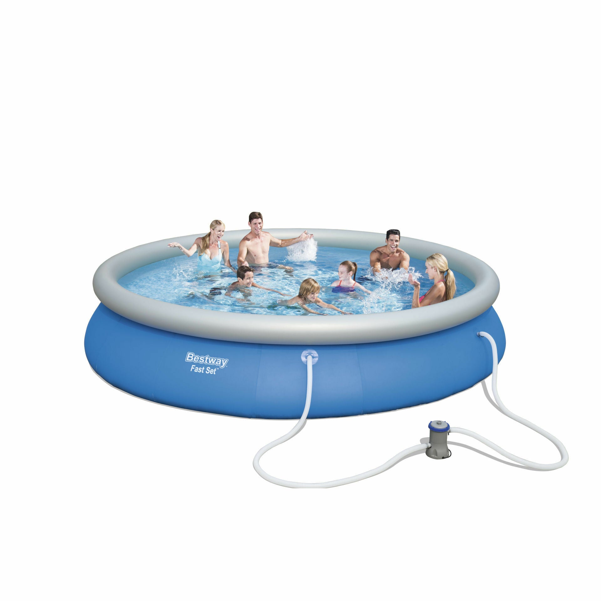 Piscina gonflabila Bestway Fast Set cu pompa de filtrare 457 x 84 cm