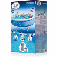 Piscina gonflabila Bestway Fast Set cu pompa de filtrare 457 x 84 cm