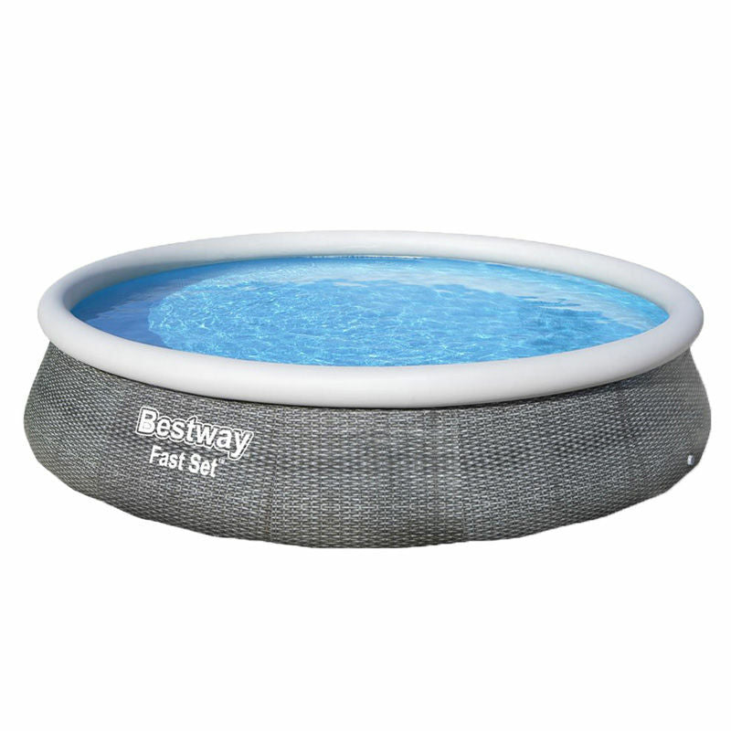 Piscina rotunda cu inel Bestway Fast Set 396x84 cm, 7 in 1, toate accesoriile incluse