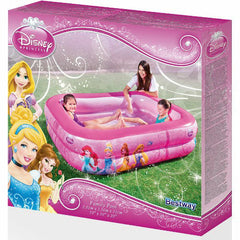 Piscina gonflabila BestWay, dreptunghiulara cu 2 inele, Disney Princess