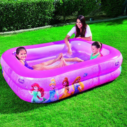 Piscina gonflabila BestWay, dreptunghiulara cu 2 inele, Disney Princess