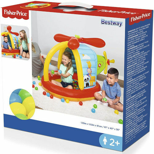 Centru BestWay de Joaca Fisher Price Elicopter cu 25 de Mingi