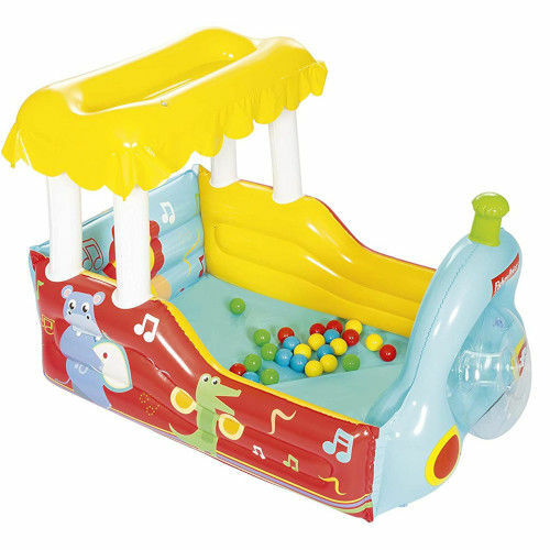 Centru BestWay de Joaca Trenuletul Gonflabil Fisher Price cu 25 Mingi