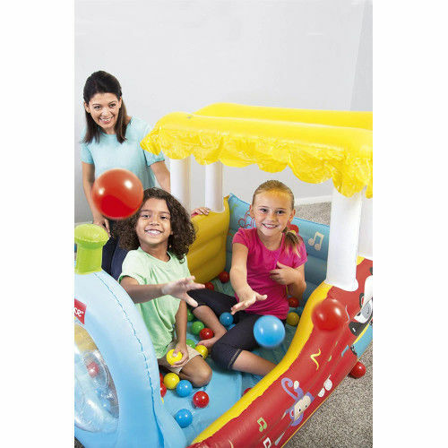 Centru BestWay de Joaca Trenuletul Gonflabil Fisher Price cu 25 Mingi