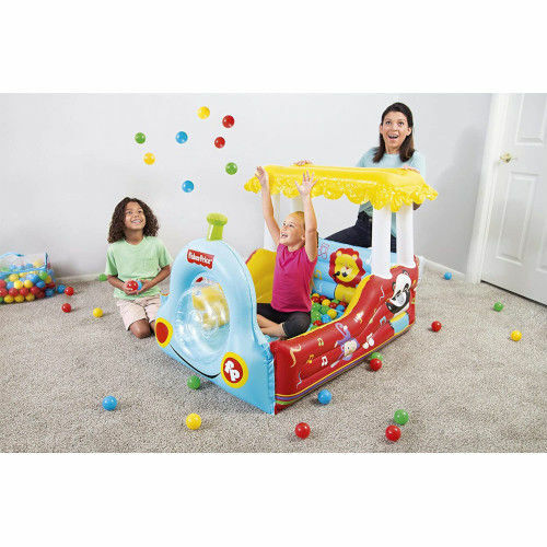 Centru BestWay de Joaca Trenuletul Gonflabil Fisher Price cu 25 Mingi