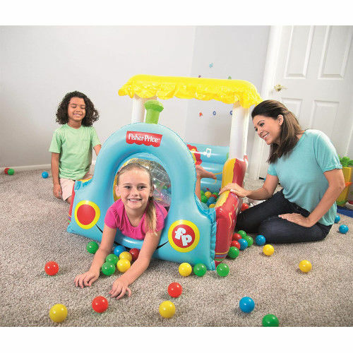 Centru BestWay de Joaca Trenuletul Gonflabil Fisher Price cu 25 Mingi