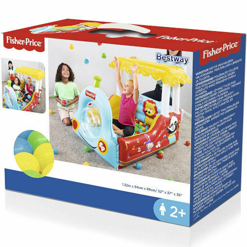 Centru BestWay de Joaca Trenuletul Gonflabil Fisher Price cu 25 Mingi