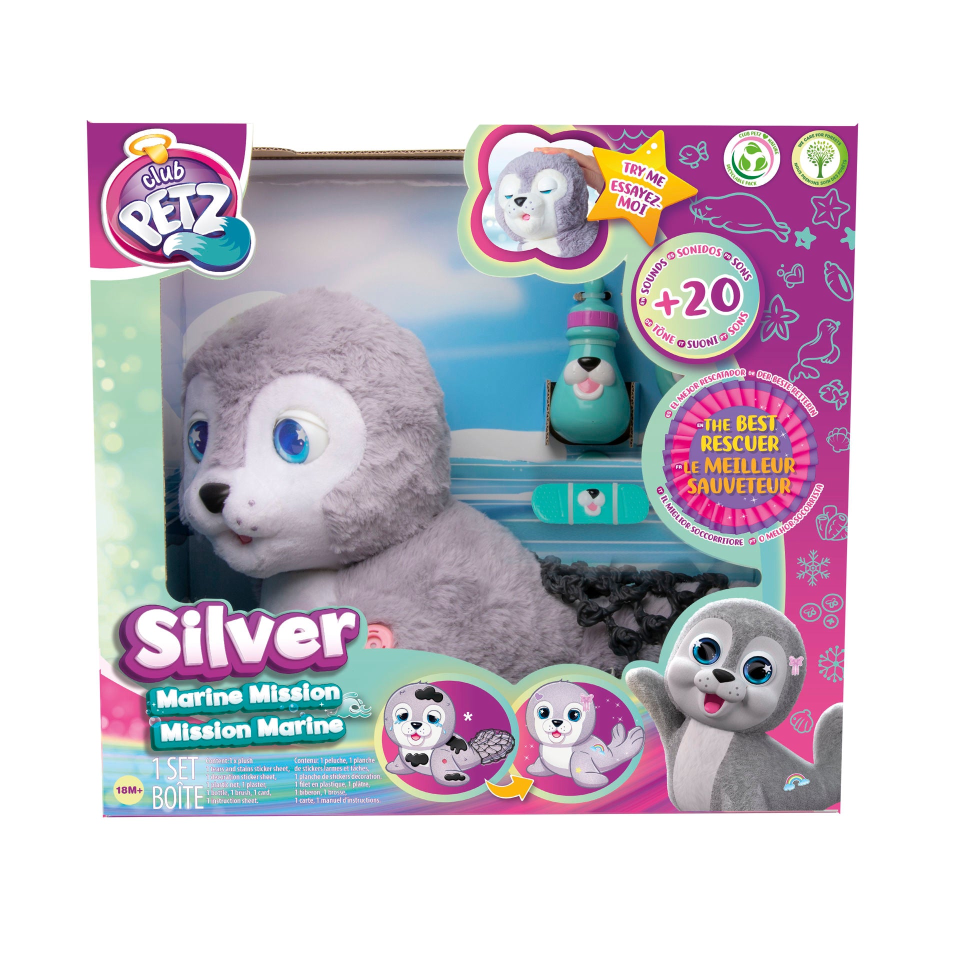 Plus foca interactiva Silver Marine gri