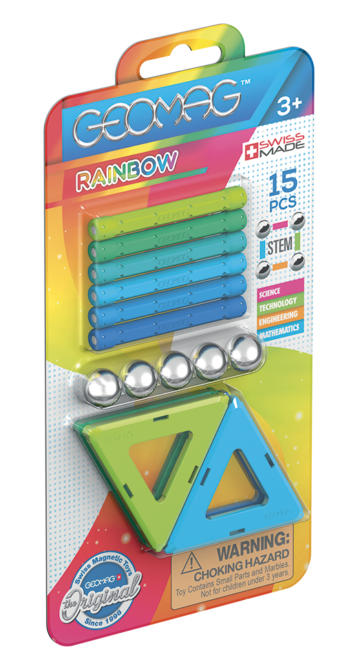 Geomag set magnetic 15 piese Rainbow Cold, 366