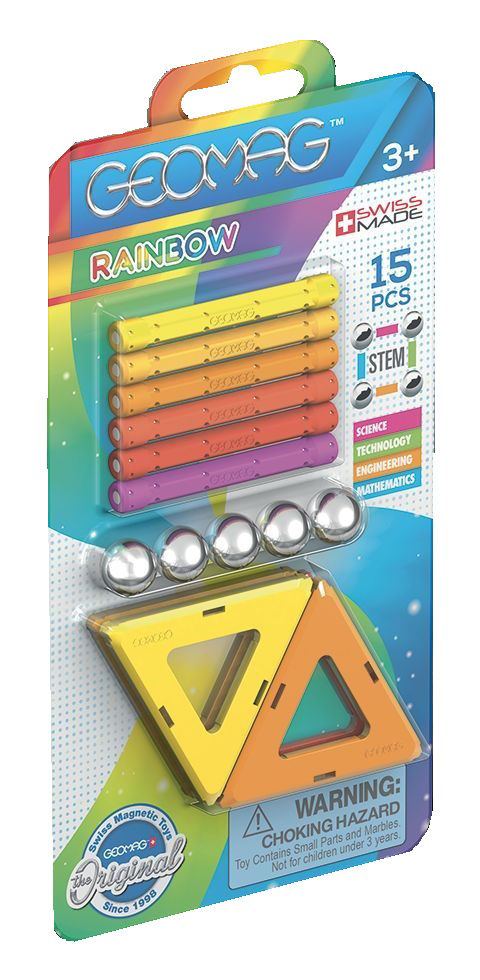 Geomag set magnetic 15 piese Rainbow warm, 367