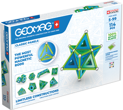 Geomag set magnetic 114 piese Classic Panels green line, 473