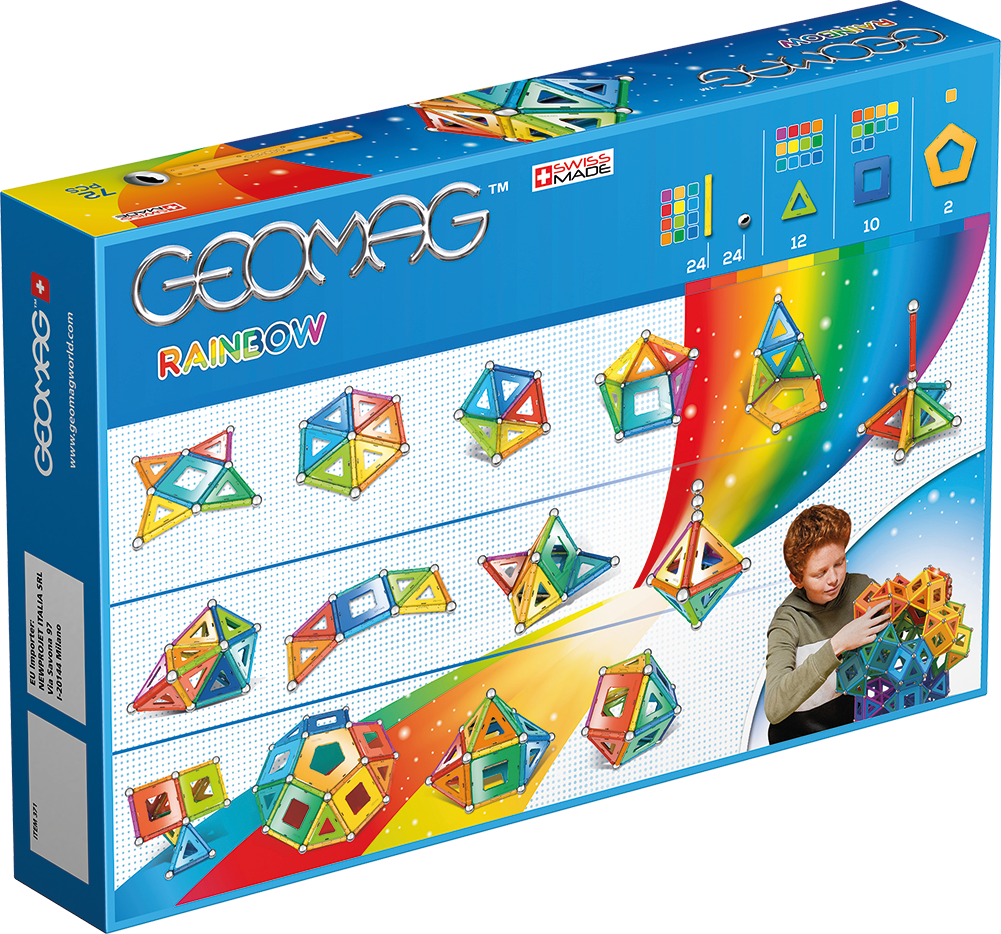 Geomag set magnetic 72 piese Rainbow, 371