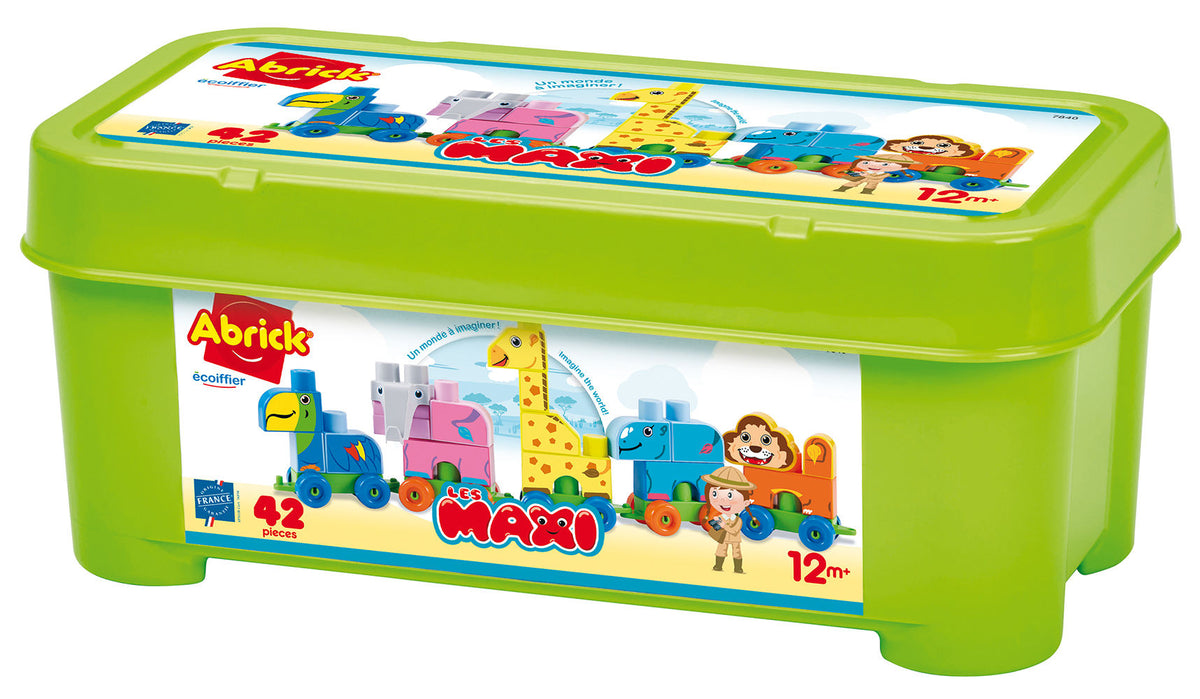 Joc de constructie trenulet cu animale, Ecoiffier