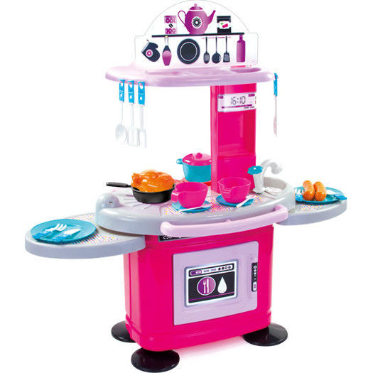 Bucatarie pentru copii Mochtoys Chefs cu 26 de accesorii Pink, 10146