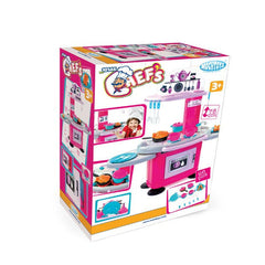 Bucatarie pentru copii Mochtoys Chefs cu 26 de accesorii Pink, 10146