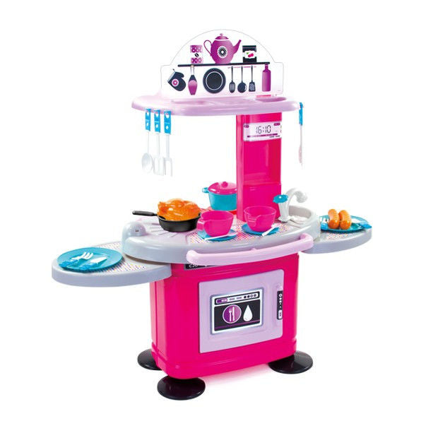 Bucatarie pentru copii Mochtoys Chefs cu 26 de accesorii Pink, 10146