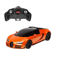 Masina cu telecomanda Rastar Bugatti Veyron Grand Sport Vitesse, 1:18, Portocaliu ,2 piese