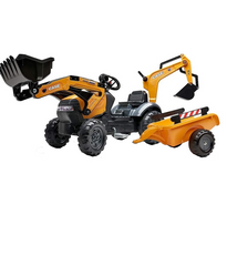 Tractor cu pedale pentru copii FALK 967N cu incarcator, excavator si siding