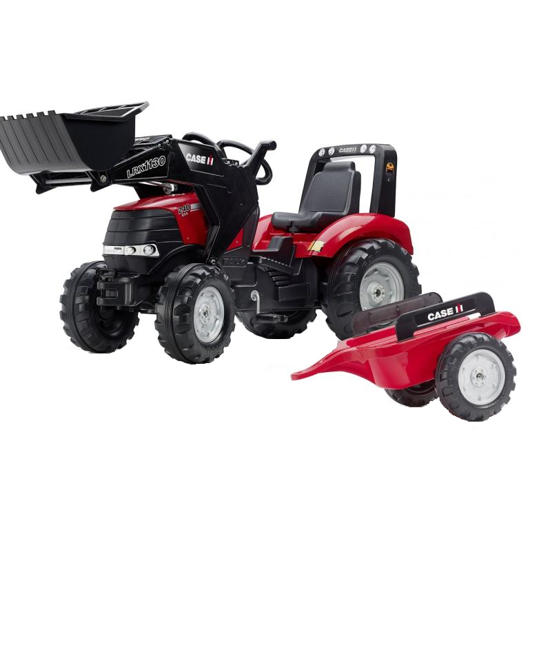 FALK - Tractor cu pedale pentru copii Case IH Puma 240CVX cu incarcator si remorca 996AM