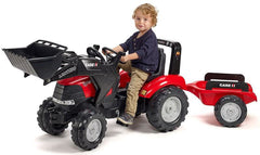 FALK - Tractor cu pedale pentru copii Case IH Puma 240CVX cu incarcator si remorca 996AM