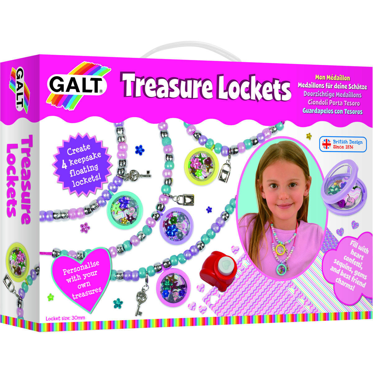 Set creativ pentru realizarea bratarilor Galt- Treasure Lockets