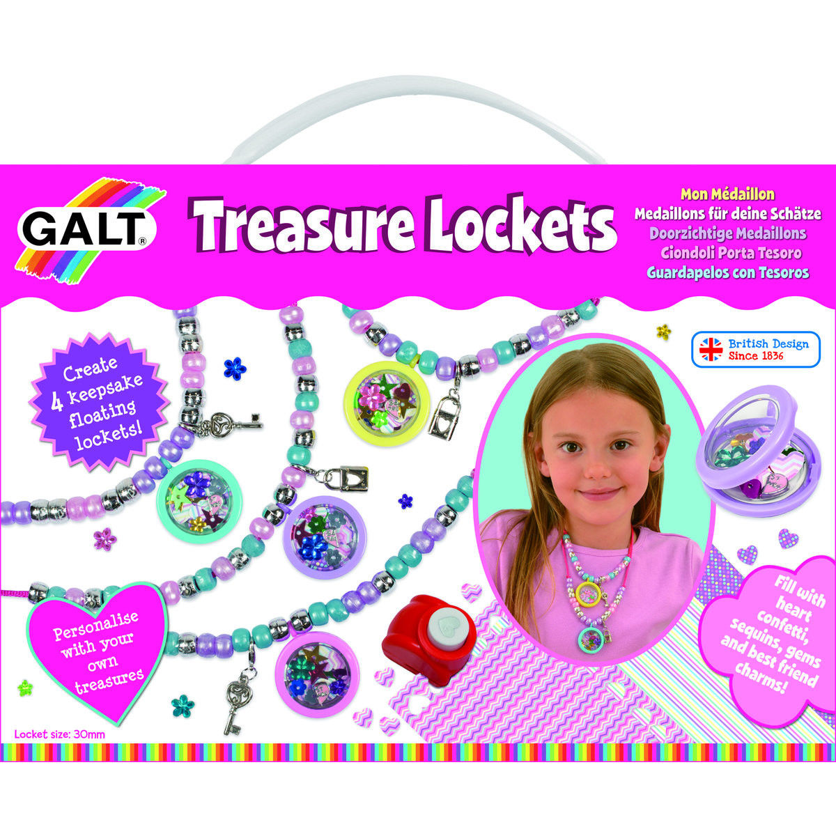 Set creativ pentru realizarea bratarilor Galt- Treasure Lockets