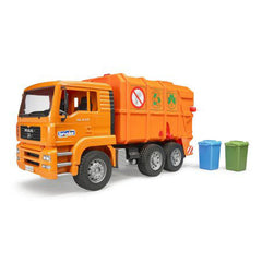 Camion de gunoi Bruder MAN portocaliu 02760