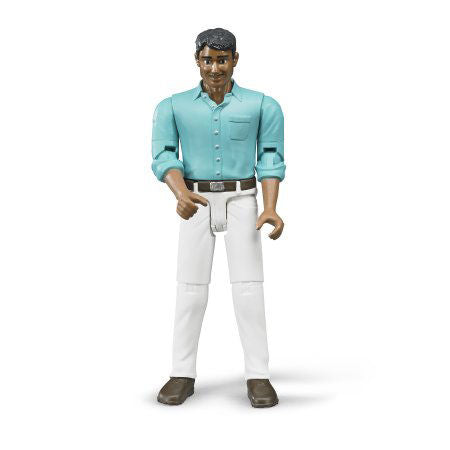 Bruder Bworld Muncitor masculin ușor maro în pantaloni albi 60003