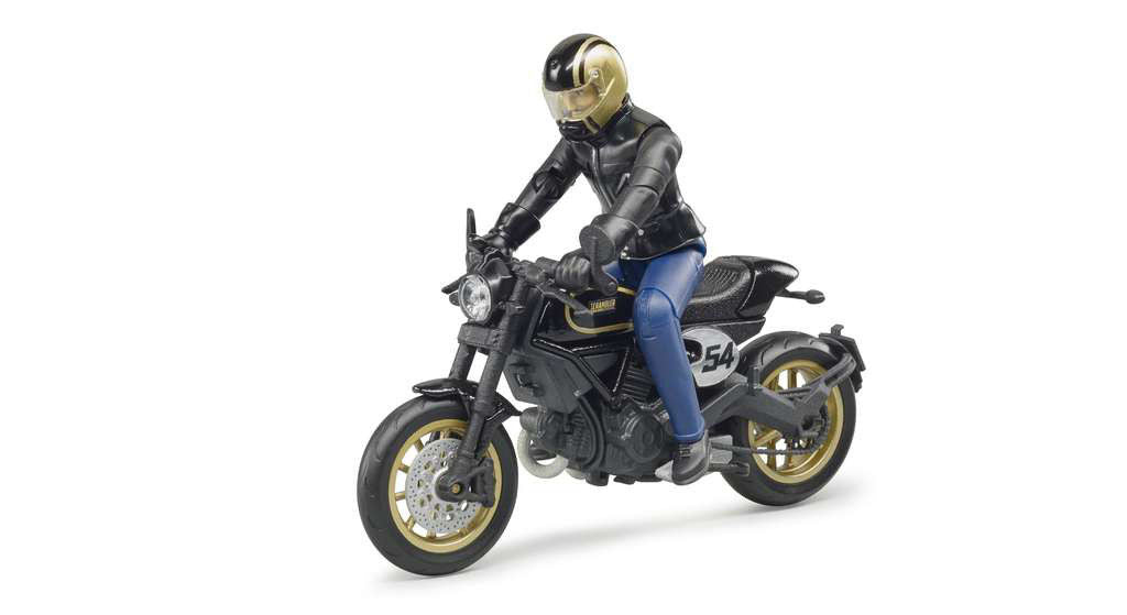 Bruder Scrambler Ducati Cafe Racer cu șofer de motocicletă 63050