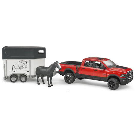 Bruder RAM 2500 Pickup Truck Wagon cu remorcă pentru cai 02501