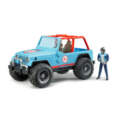 SUV Bruder Jeep Cross albastru cu șofer 02541